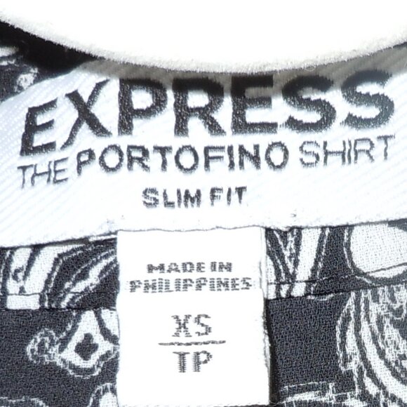Bundle of 3 Express Size XS Portofino Shirt Neon Orange, Sky Blue, Black/White - Picture 5 of 15